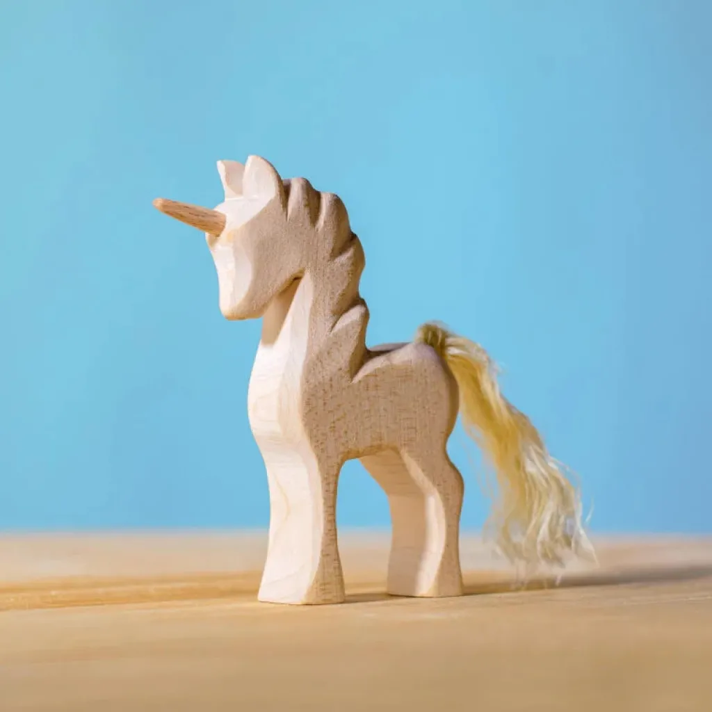 Bumbutoys Animali In Legno | Piccolo di Unicorno in legno