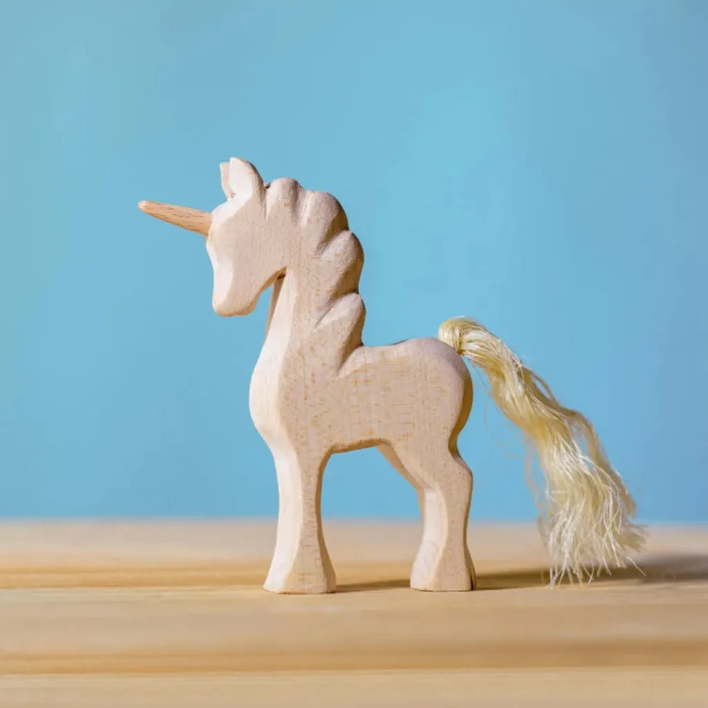 Bumbutoys Animali In Legno | Piccolo di Unicorno in legno