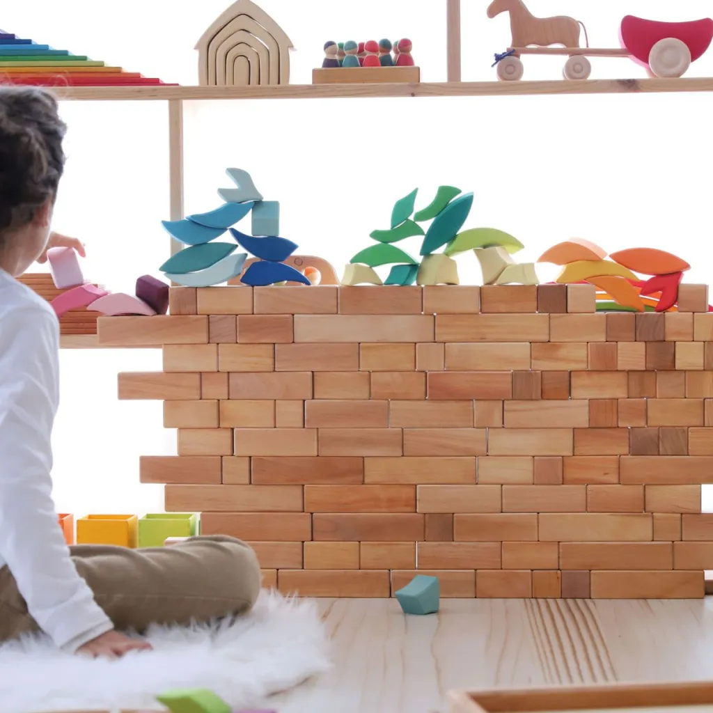 Grimm's Costruzioni In Legno | Loose Parts | Piramide a Gradini Gigante - Naturale -