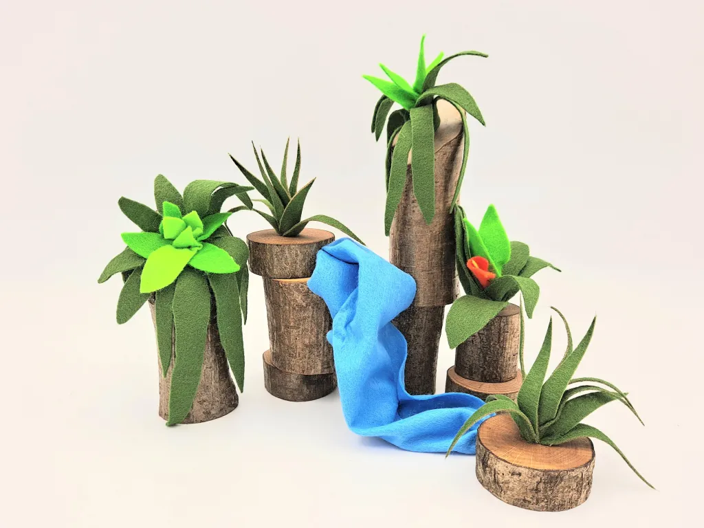 Magic Wood Case Giocattolo E Ambientazioni | Play Set Cascata - Vegan Friendly -