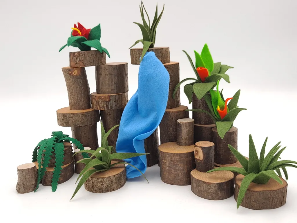 Magic Wood Case Giocattolo E Ambientazioni | Play Set Parete Rocciosa - Vegan Friendly -