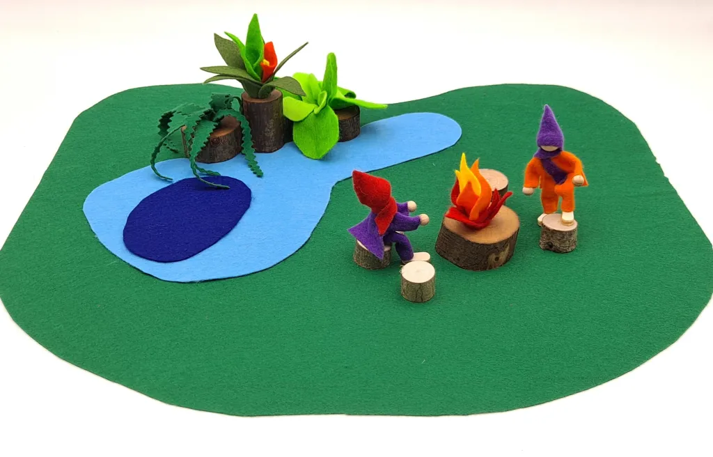 Magic Wood Case Giocattolo E Ambientazioni | Play Set Verde Foresta - Vegan Friendly -