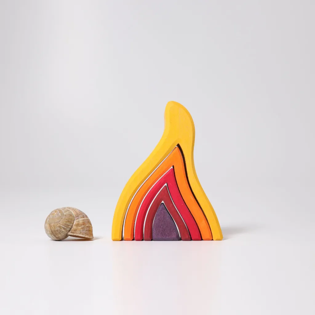 Grimm's Costruzioni In Legno | Loose Parts | Puzzle Fuoco Mini