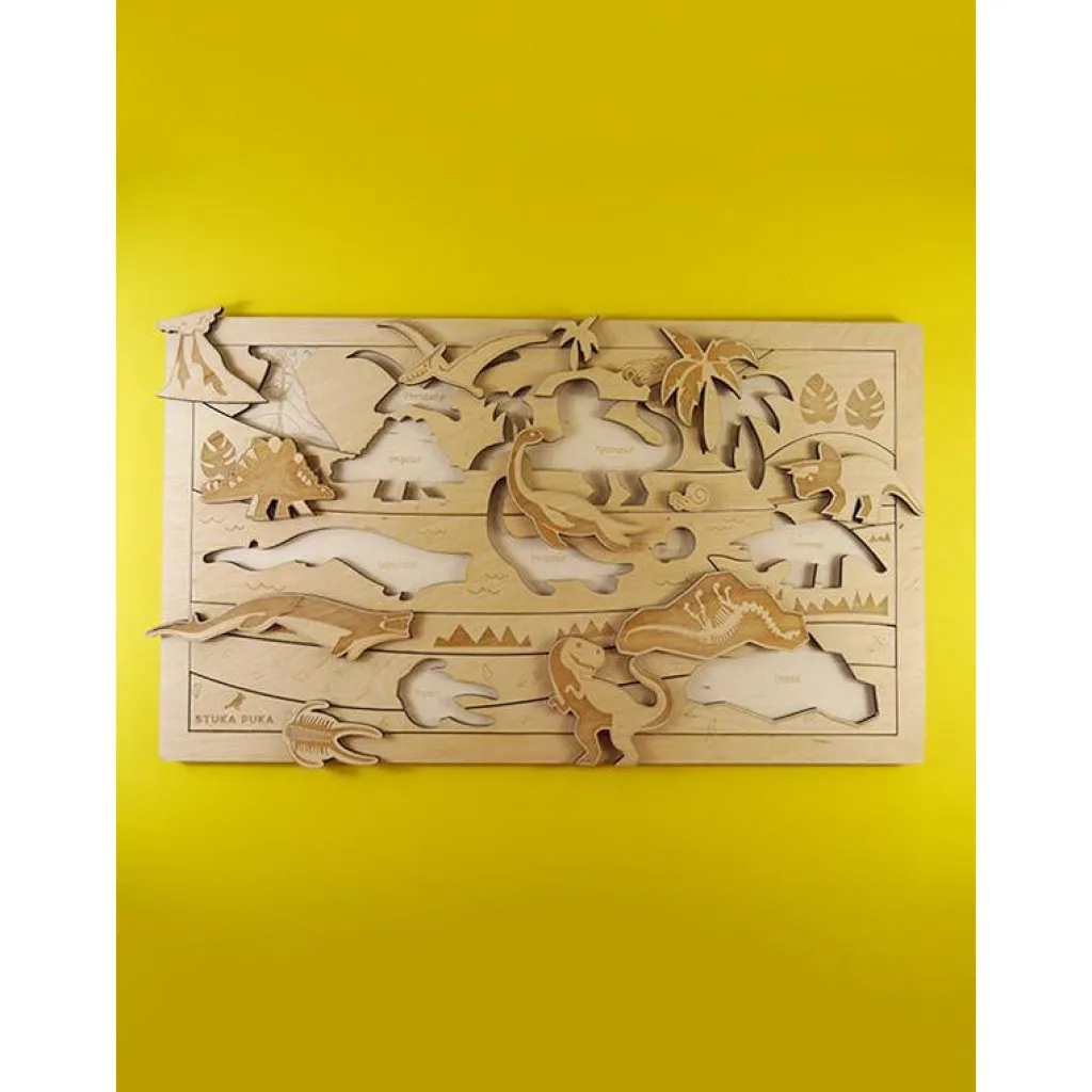 Stuka Puka Dinosauri | Puzzle | Puzzle in legno Dinosauri