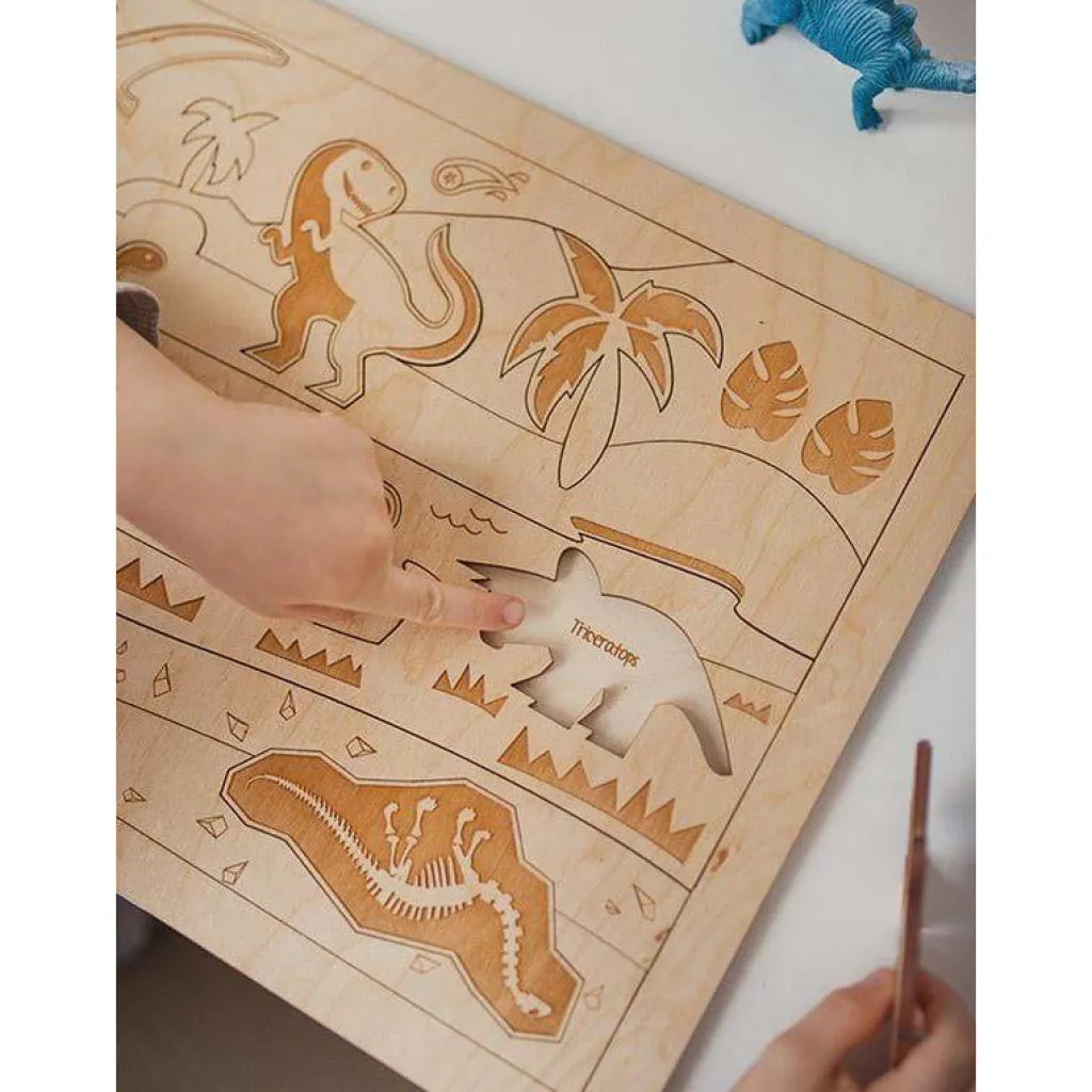Stuka Puka Dinosauri | Puzzle | Puzzle in legno Dinosauri
