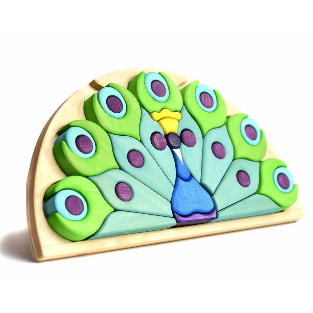Bumbutoys Costruzioni In Legno | Puzzle | Puzzle Pavone in legno