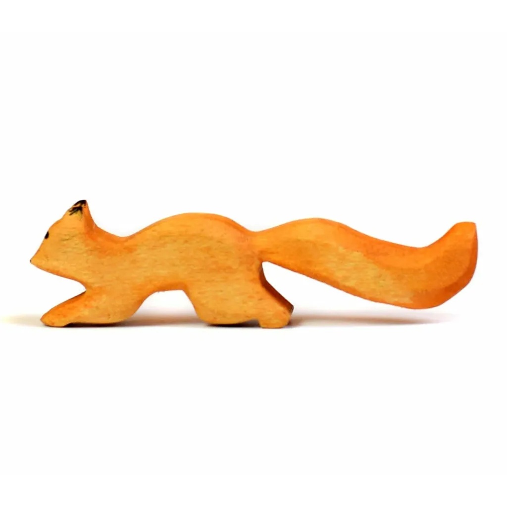 Bumbutoys Animali In Legno | Scoiattolo che corre in legno