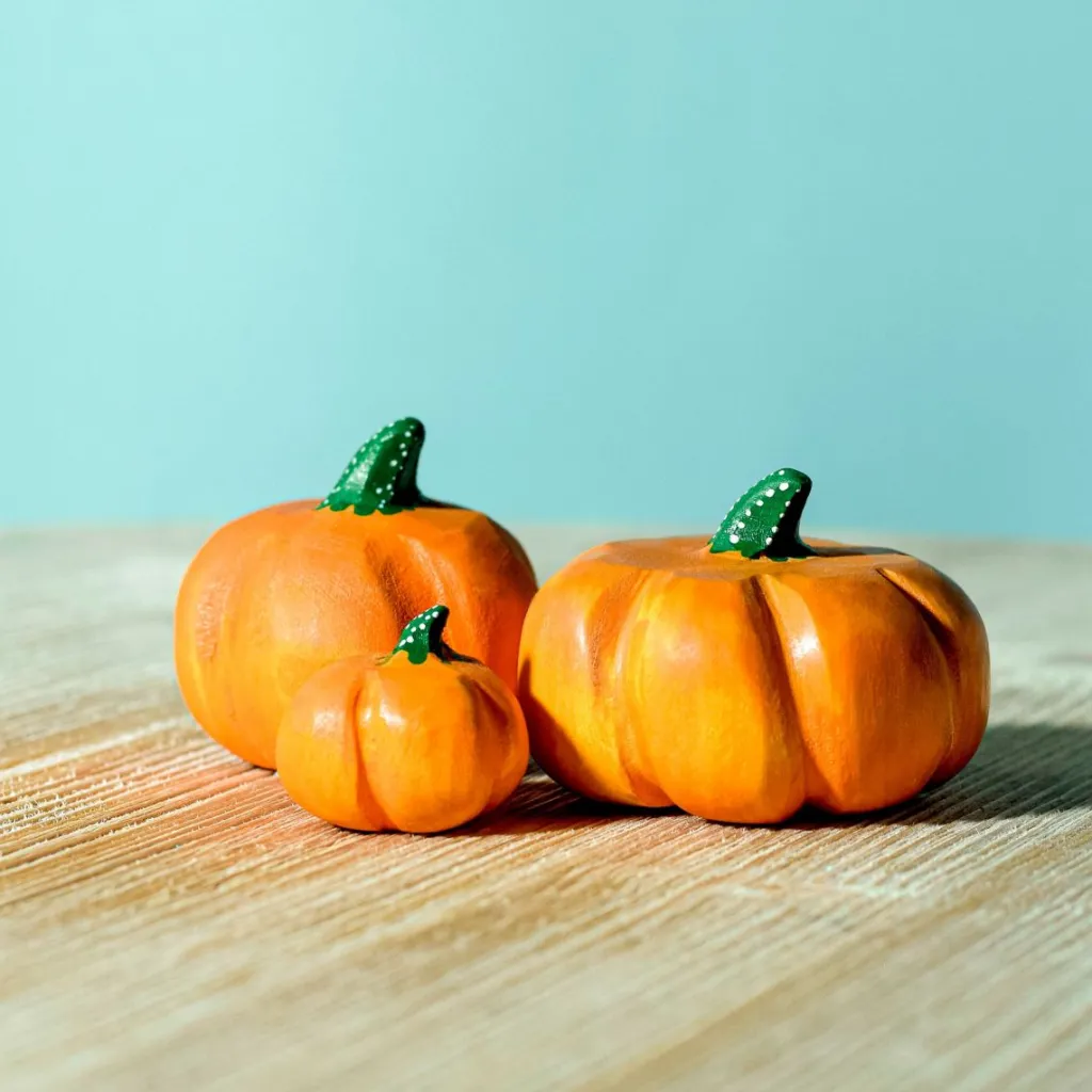 Bumbutoys Halloween | Autunno | Set zucche in legno
