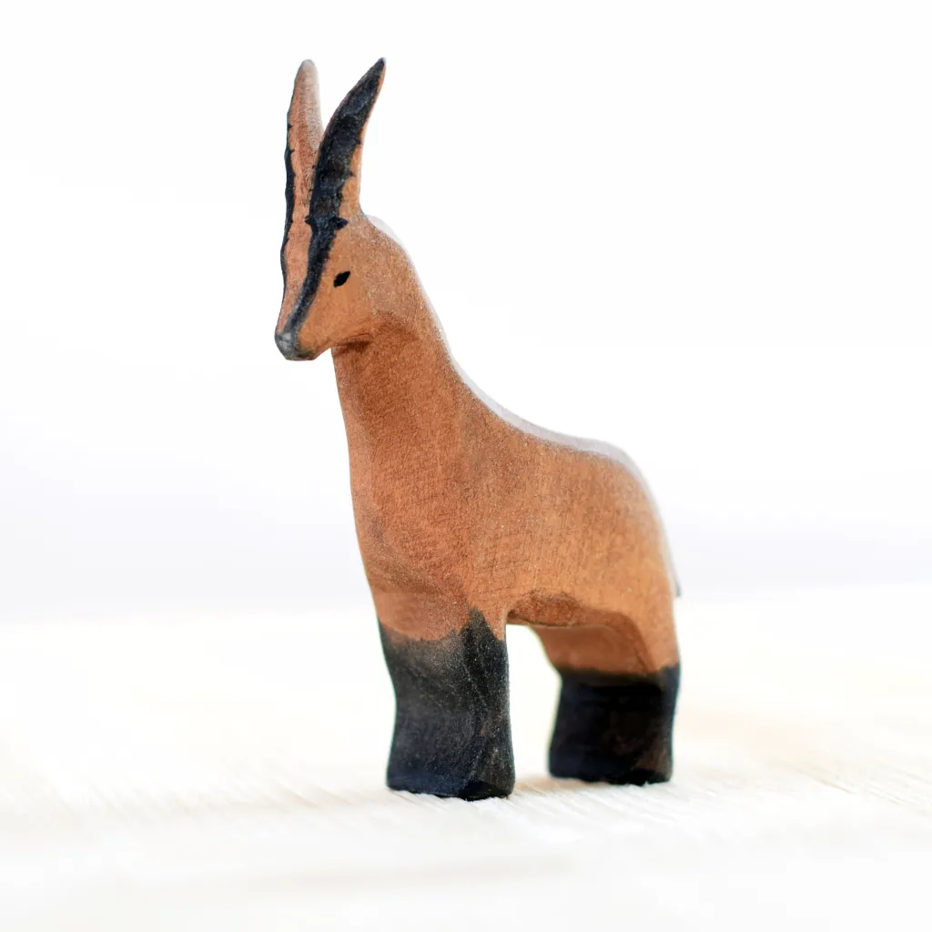 Bumbutoys Autunno | Animali In Legno | Stambecco in legno