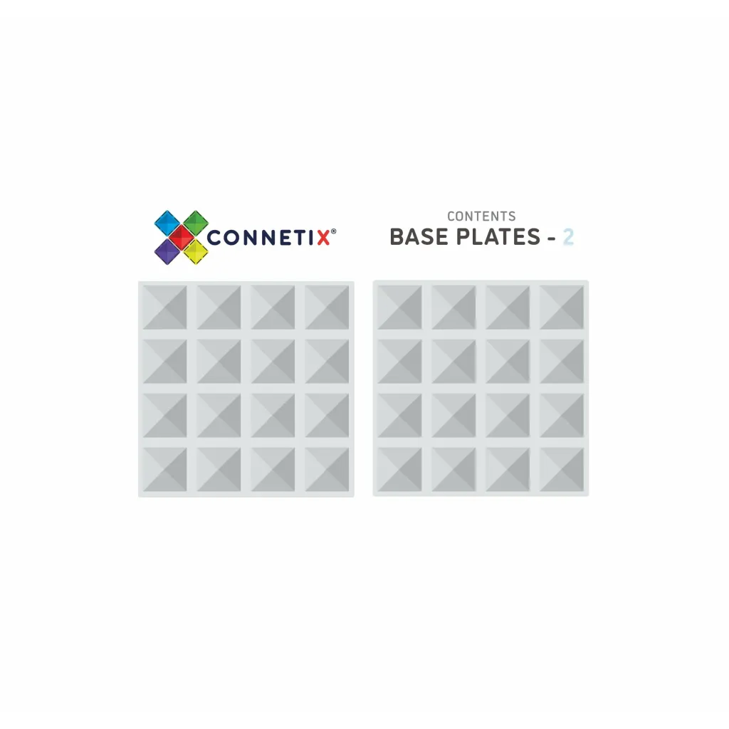 Connetix Costruzioni Magnetiche | Tessere Magnetiche Traslucide - Set Basi trasparenti