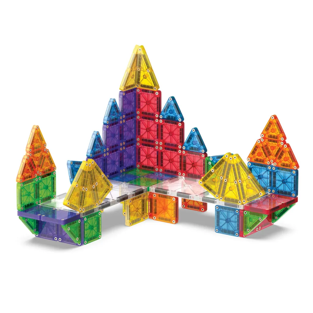 Magna-Tiles Costruzioni Magnetiche | Tessere Magnetiche Traslucide Micromags - 70 pezzi -