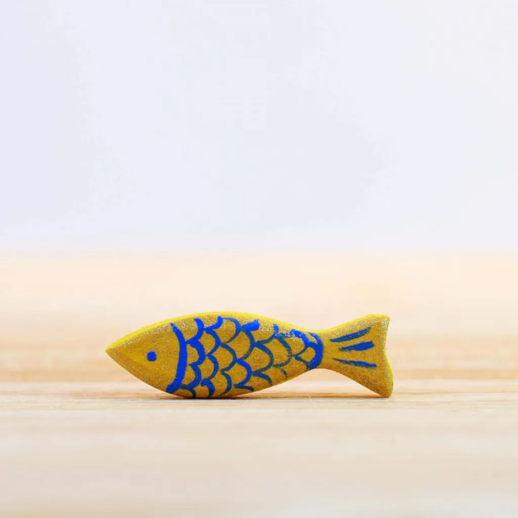 Bumbutoys Estate | Animali In Legno | Trota gialla in legno