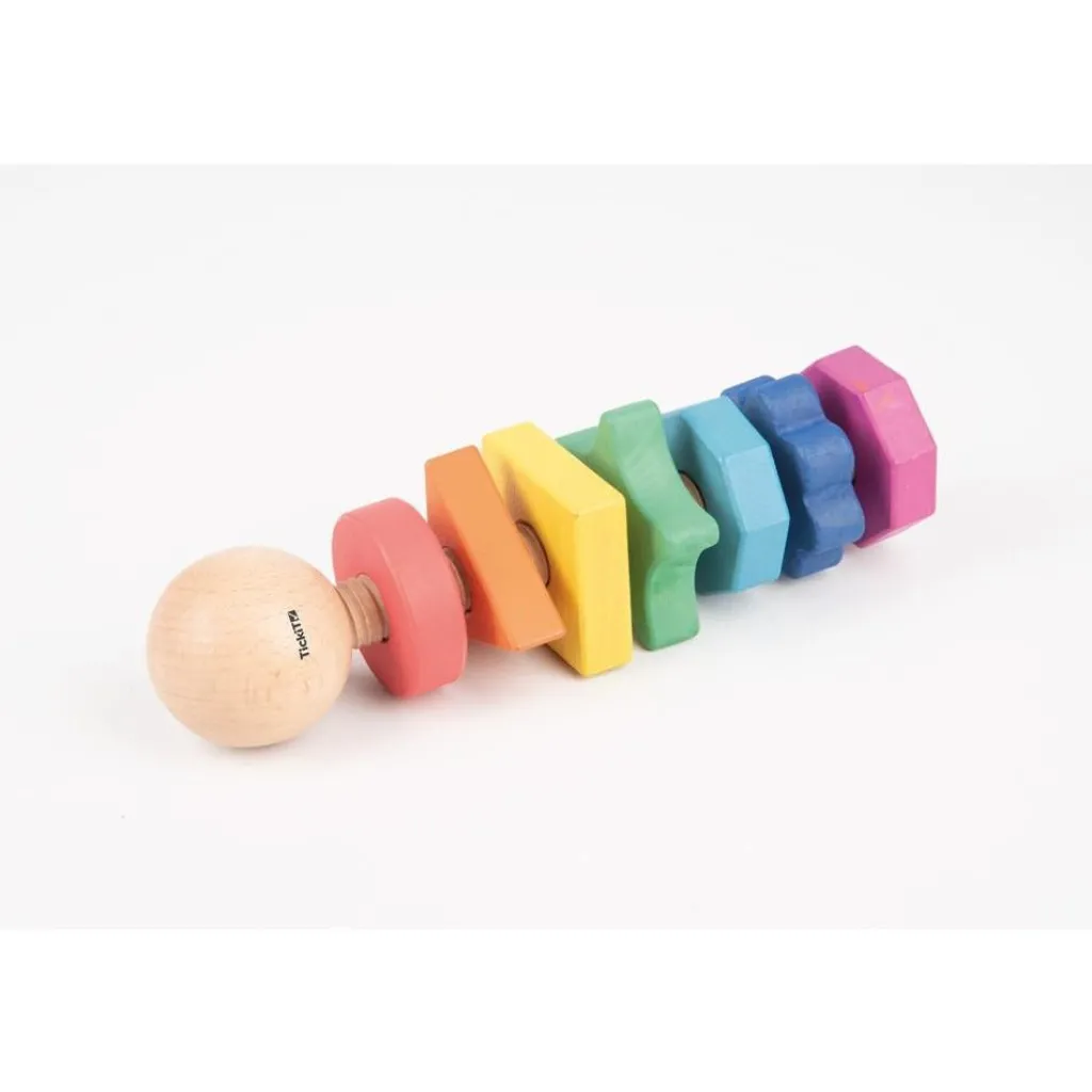 Tickit Motricità Grossolana | Motricità Fine | Vite in legno gigante con bulloni arcobaleno